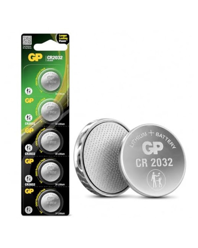Pila gp alcalina boton litio cr2032 blister de 5 unidades