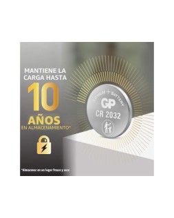 Pila gp alcalina boton litio cr2032 blister de 5 unidades