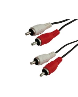 Cable rca de audio y video mediarange longitud 3 m 2 conectores cable en color negro