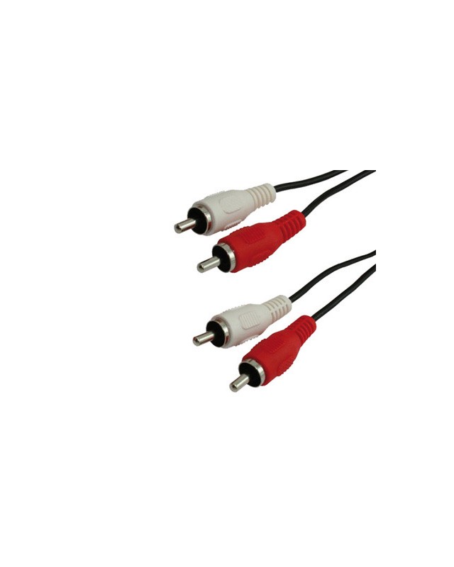 Cable rca de audio y video mediarange longitud 3 m 2 conectores cable en color negro