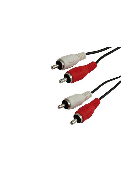 Cable rca de audio y video mediarange longitud 3 m 2 conectores cable en color negro