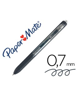 Boligrafo paper mate inkjoy retractil gel pen trazo 0,7 mm negro