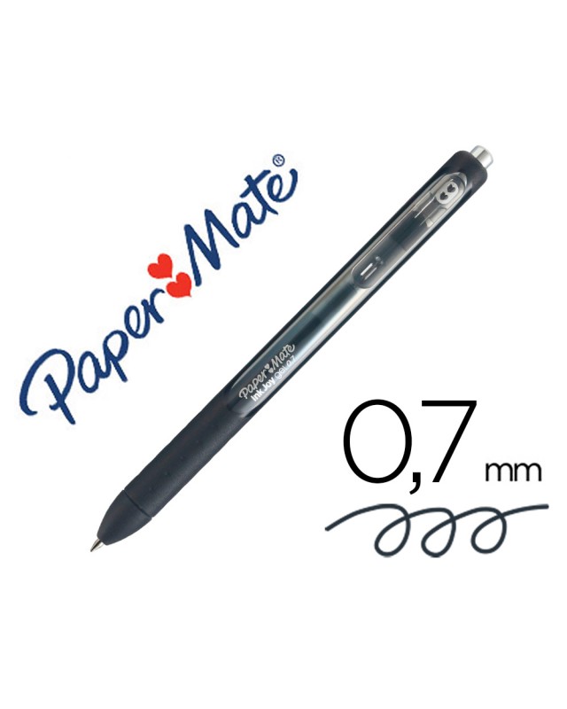 Boligrafo paper mate inkjoy retractil gel pen trazo 0,7 mm negro