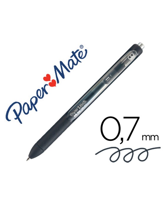 Boligrafo paper mate inkjoy retractil gel pen trazo 0,7 mm negro