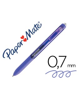 Boligrafo paper mate inkjoy retractil gel pen trazo 0,7 mm morado