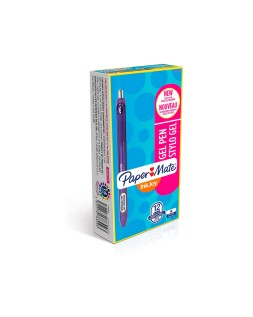 Boligrafo paper mate inkjoy retractil gel pen trazo 0,7 mm morado