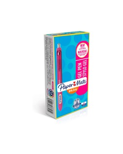 Boligrafo paper mate inkjoy retractil gel pen trazo 0,7 mm cereza