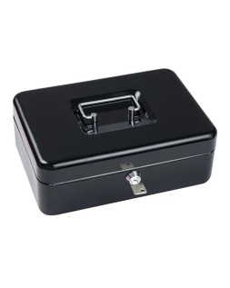 Caja de caudales sax con cerradura 250x180x90 mm con portamonedas