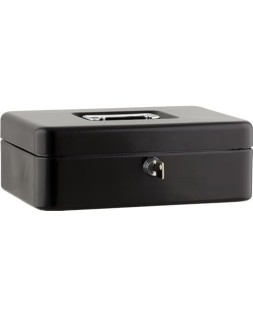 Caja de caudales sax con cerradura 250x180x90 mm con portamonedas