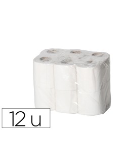 Papel higienico lucart ecologico 17 g 2 capas 20 m mandril 45 mm paquete de 12 rollos