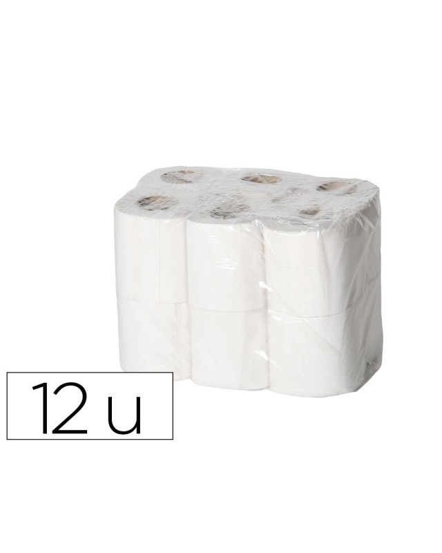 Papel higienico lucart ecologico 17 g 2 capas 20 m mandril 45 mm paquete de 12 rollos