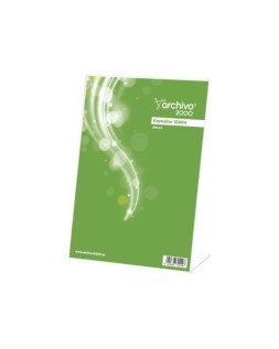 Expositor sobremesa archivo 2000 con forma l poliestireno transparente din a5 vertical 55x210x150 mm