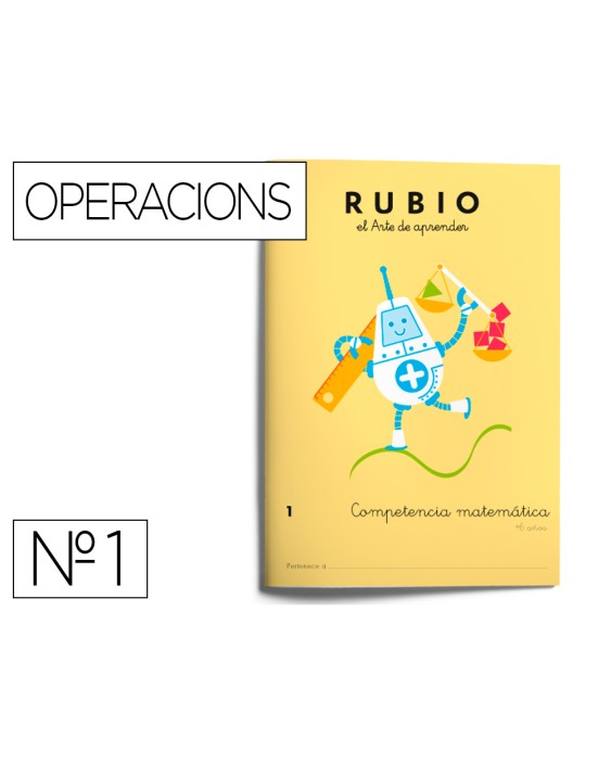 Cuaderno rubio competencia matematica nº1