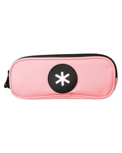 Estuche portatodo antartik doble cremallera color coral 210x60x80 mm