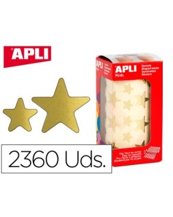 Gomets apli estrella oro...