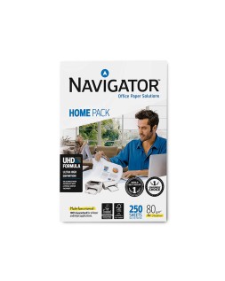 Papel fotocopiadora navigator home pack din a4 80 gramos paquete de 250 hojas