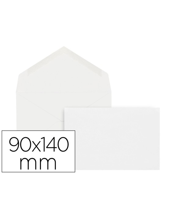 Sobre liderpapel blanco registro extra 90x140 mm caja de 100 unidades