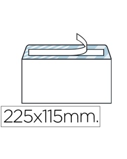Sobre liderpapel n.5 blanco americano 115x225mm tira de silicona open system caja de 500 unidades