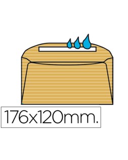 Sobre liderpapel n.8 crema comercial normalizado 120x176mm engomado caja de 500 unidades