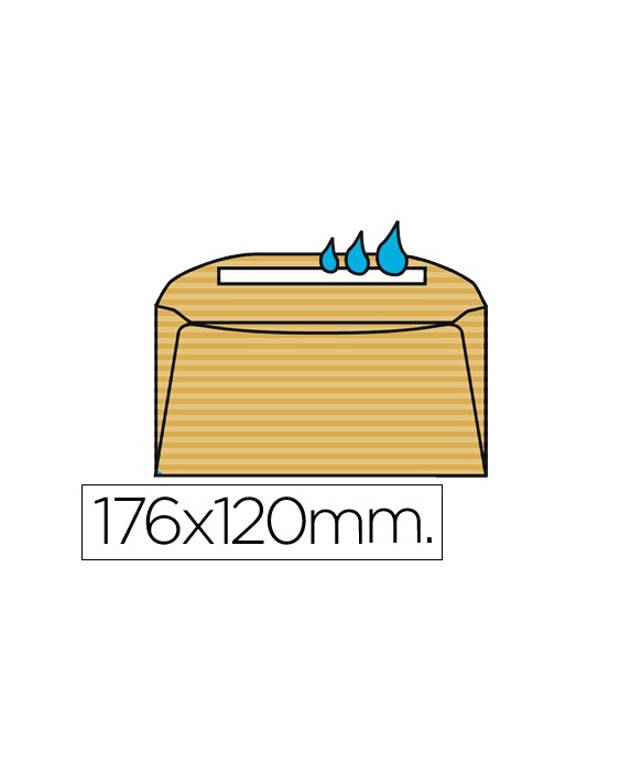 Sobre liderpapel n.8 crema comercial normalizado 120x176mm engomado caja de 500 unidades