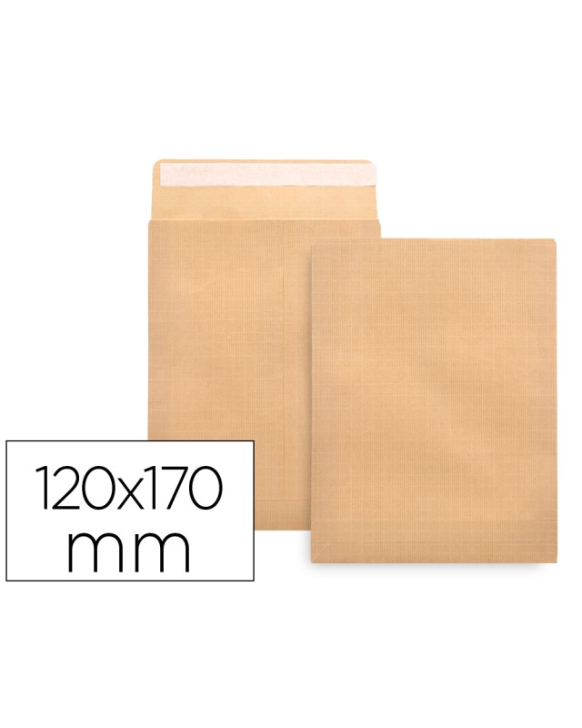 Sobre liderpapel bolsa n.2 kraft salarios 120x170 mm tira de silicona caja de 1000 unidades