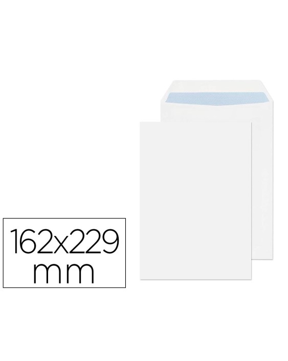 Sobre liderpapel bolsa n.16 blanco c5 162x229 mm tira de silicona caja de 250 unidades