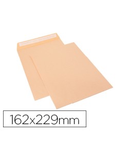 Sobre sam bolsa celulosa chamoix 85 gr tira de silicona 162x229 mm tira silicona caja 250 unidades