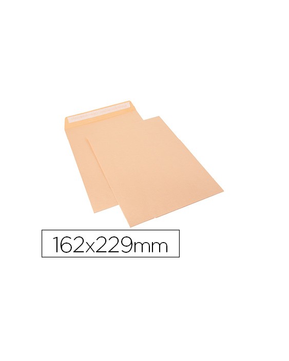 Sobre sam bolsa celulosa chamoix 85 gr tira de silicona 162x229 mm tira silicona caja 250 unidades