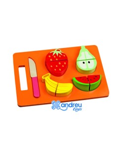 Juego andreutoys bandeja frutas para cortar 21,4x15x3 cm