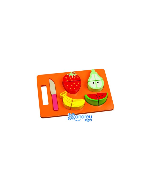 Juego andreutoys bandeja frutas para cortar 21,4x15x3 cm