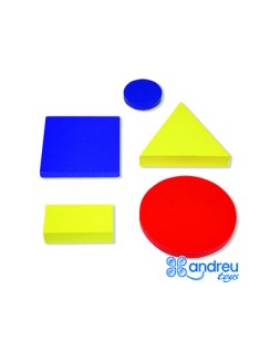 Juego andreutoys figuras geometricas madera 48 piezas 24,5x15x8 cm