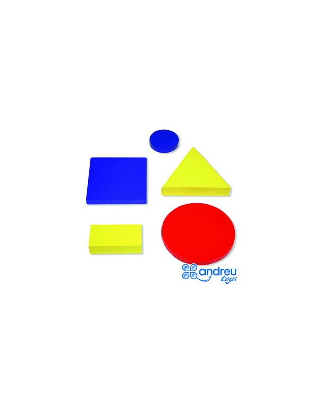 Juego andreutoys figuras geometricas madera 48 piezas 24,5x15x8 cm