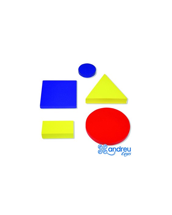 Juego andreutoys figuras geometricas madera 48 piezas 24,5x15x8 cm