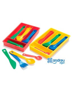 Juego dantory cuberteria 4 servicios 17 piezas 11,5x18,5x2,5 cm