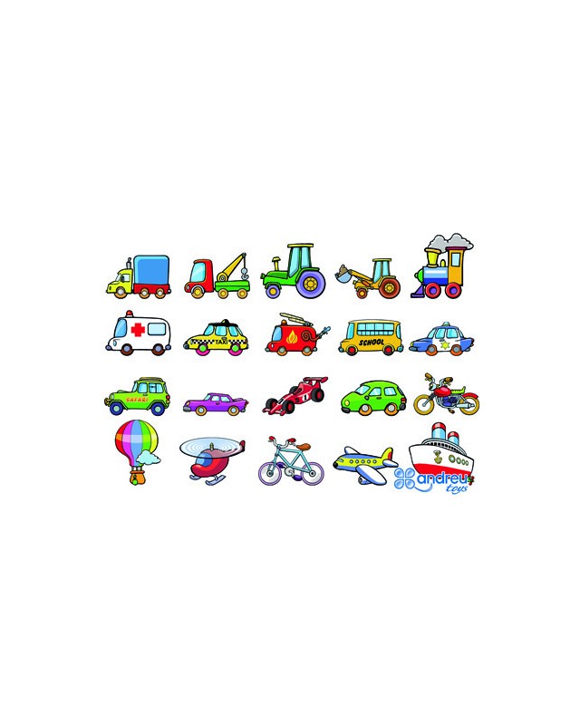 Juego andreutoys vehiculos magneticos 8 cm caja de 20 unidades surtidas 20,6x19x4,5 cm