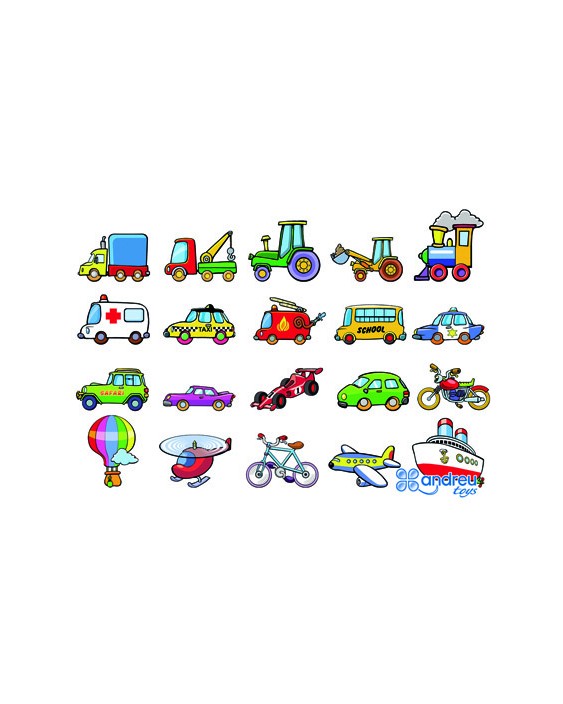 Juego andreutoys vehiculos magneticos 8 cm caja de 20 unidades surtidas 20,6x19x4,5 cm