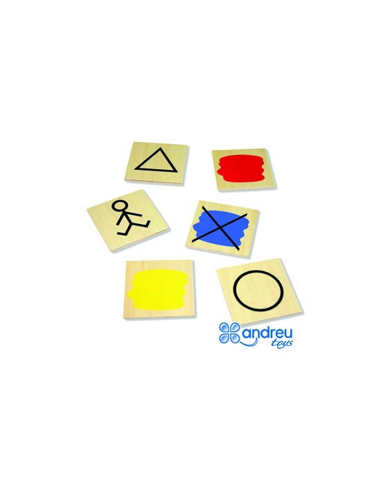 Juego andreutoys bloques logicos atributos 20 piezas 27x10x5 cm