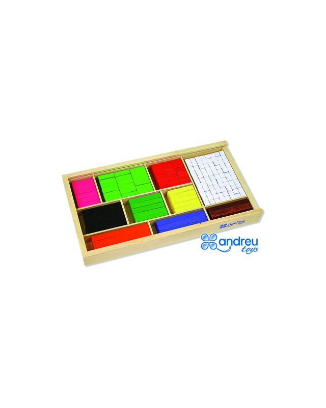 Juego andreutoys barras de fracciones 308 piezas 32,5x17,5x4 cm