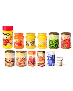 Juego miniland alimentos envasados 12 piezas