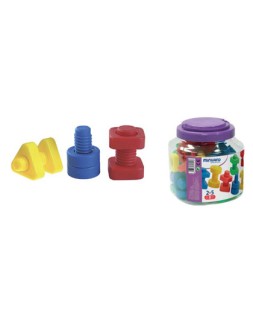 Juego miniland tornillos y tuercas plastico 48 unidades
