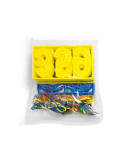 Juego miniland numeros para coser 7 cm 40 piezas + 20 cordones