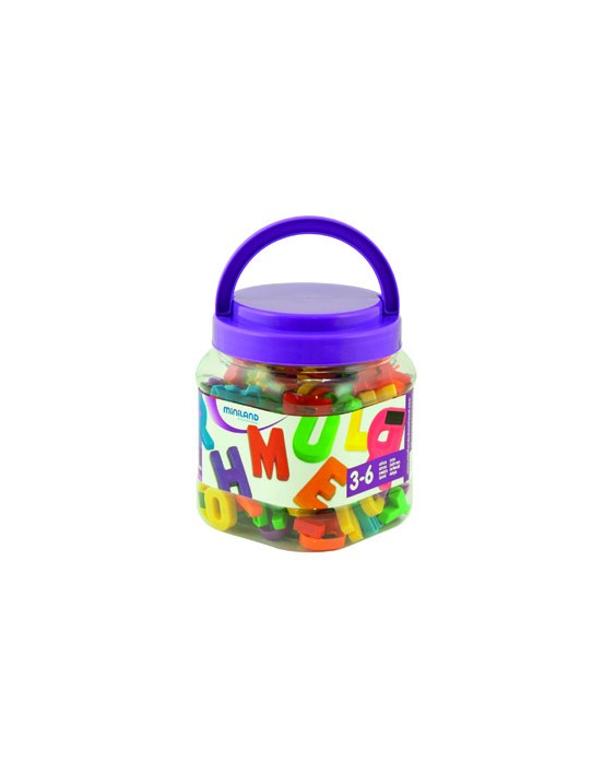 Juego miniland letras mayusculas magneticas bote de 154 piezas