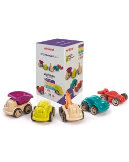 Juego miniland set de 5 minimobiles fabricados en material eco friendly 150x210x150 mm
