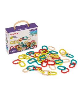 Juego miniland set de eslabones 48 piezas material eco friendly 240x190x80 mm