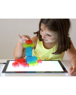 Mesa de luz led miniland para aprendizaje mediante estimulo visial formato din a4 360x270x5 mm