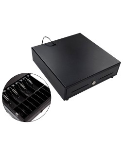Cajon portamonedas 8 monederos 4 billeteros apertura electrica negro 330x335x105 mm