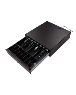 Cajon portamonedas 8 monederos 4 billeteros apertura electrica negro 330x335x105 mm