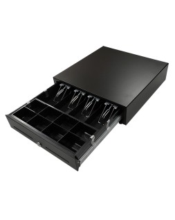 Cajon portamonedas 8 monederos 4 billeteros apertura electrica negro 410x415x110 mm