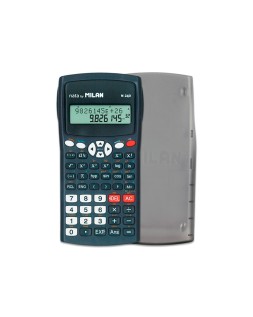 Calculadora milan cientifica m240 black 2 lineas 240 funciones 10+2 digitos color negra con tapa color gris