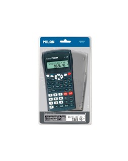Calculadora milan cientifica m240 black 2 lineas 240 funciones 10+2 digitos color negra con tapa color gris